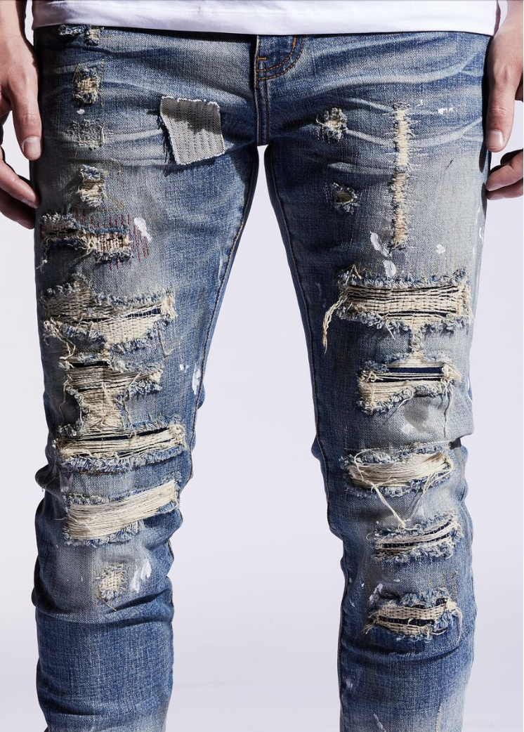Embellish Denim Jeans | crispmen.