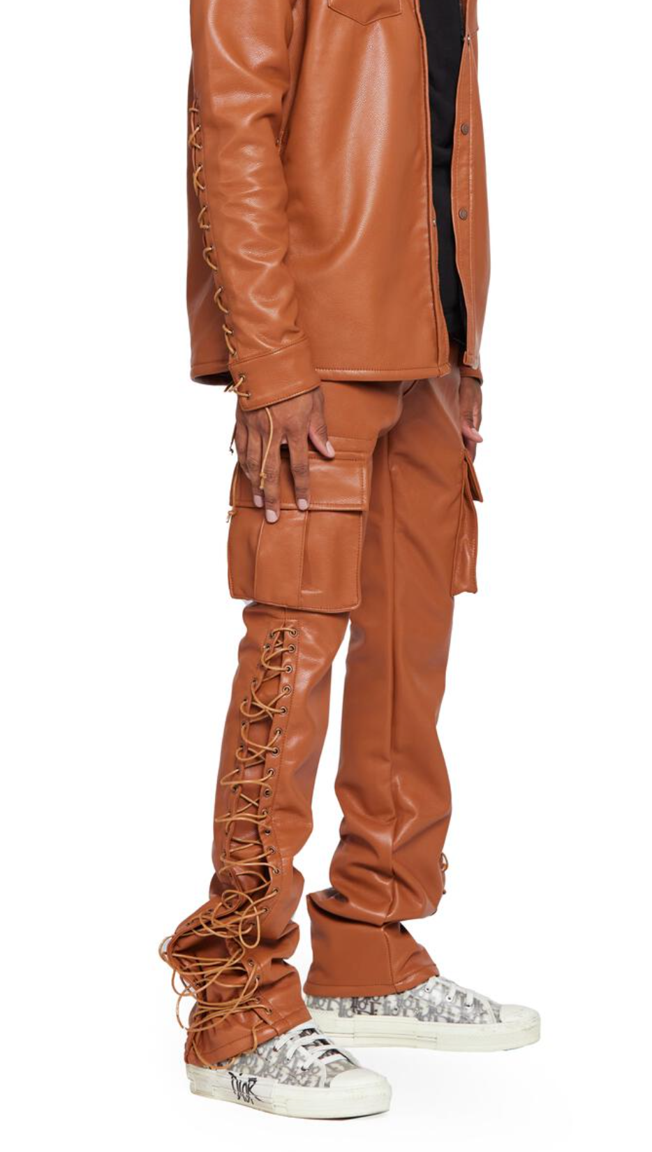 Valabasas Leather Stack Pants