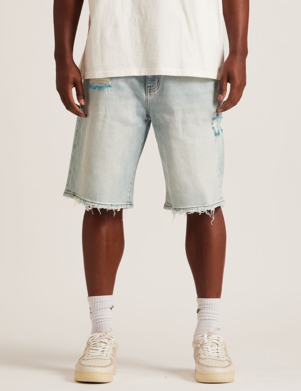 Embellish Denim Shorts