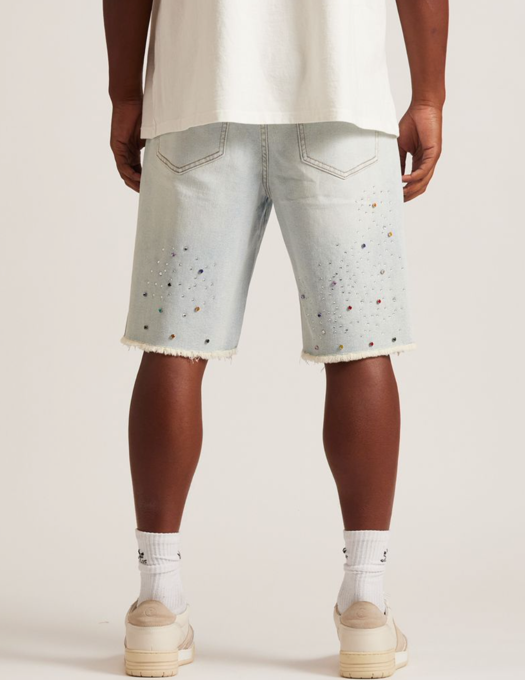 Embellish Denim Shorts