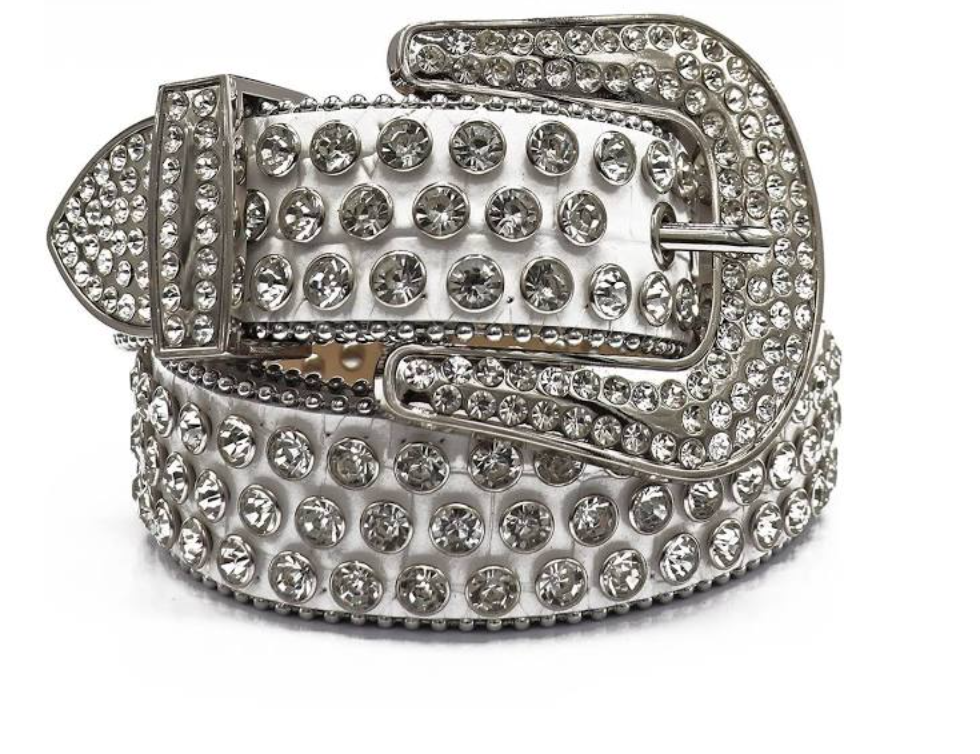 White and Silver DNA Belt | crispmen.