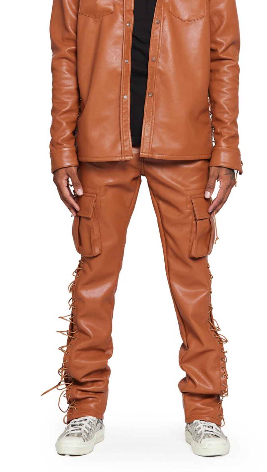 Valabasas Leather Stack Pants